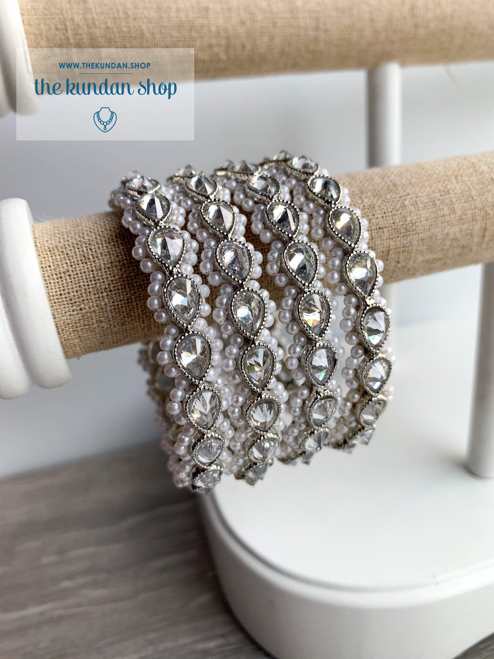 ANYA bangle in Silver Bangles THE KUNDAN SHOP 