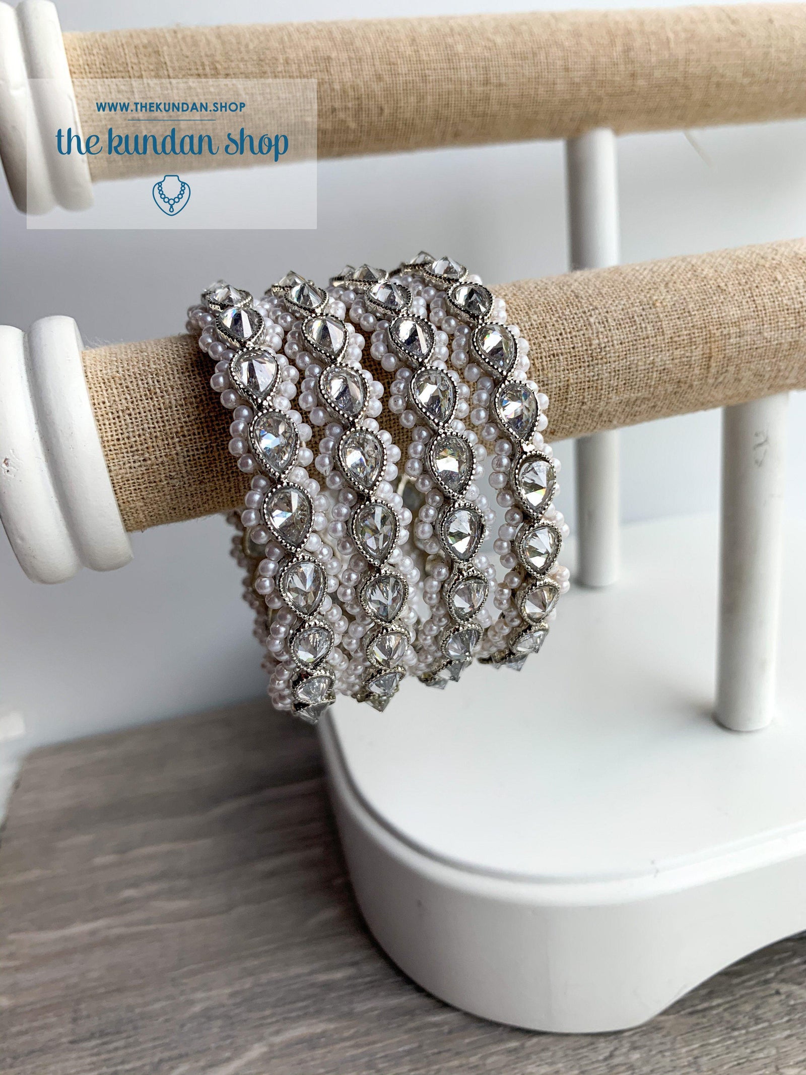 ANYA bangle in Silver Bangles THE KUNDAN SHOP 