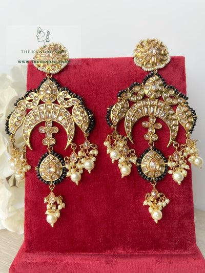 Abstract Earrings Earrings THE KUNDAN SHOP Black 