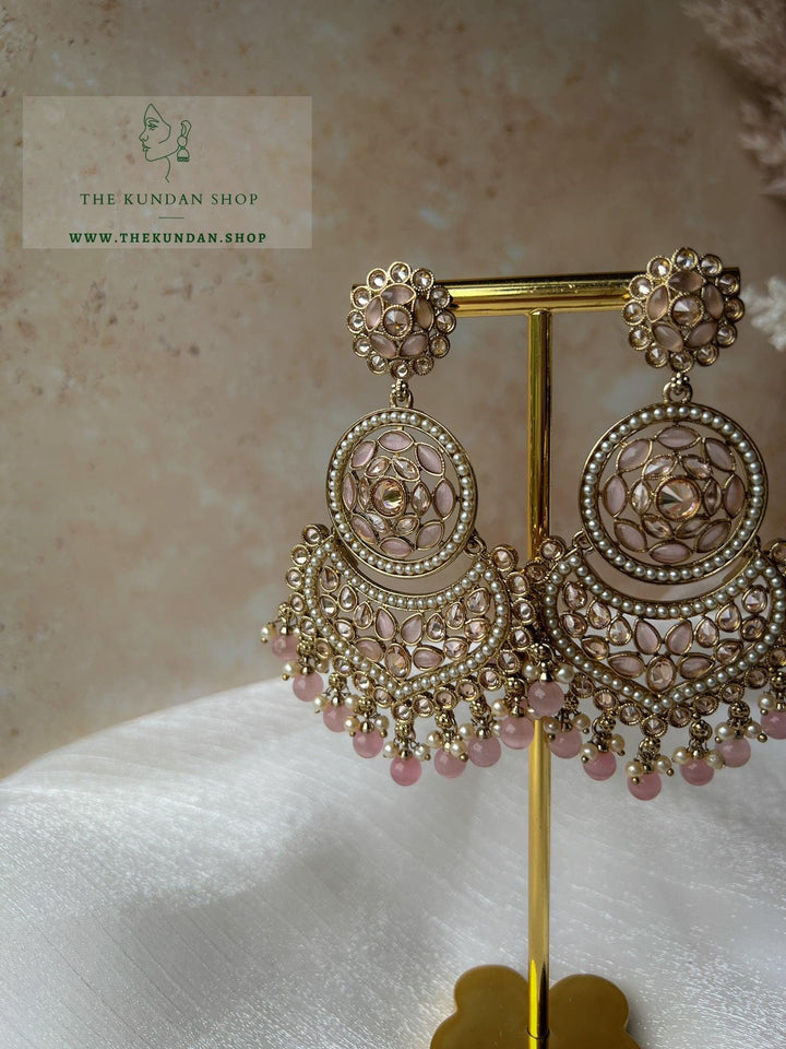 Proven in Polki Earrings THE KUNDAN SHOP Pink 