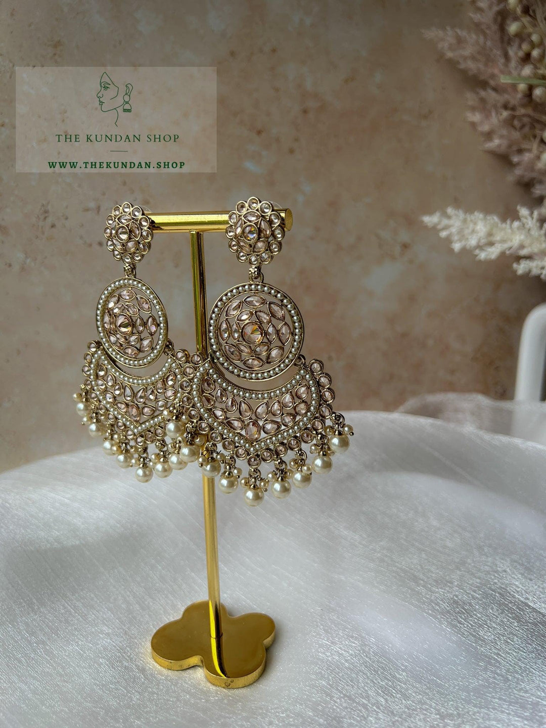Proven in Polki Earrings THE KUNDAN SHOP Pearl 