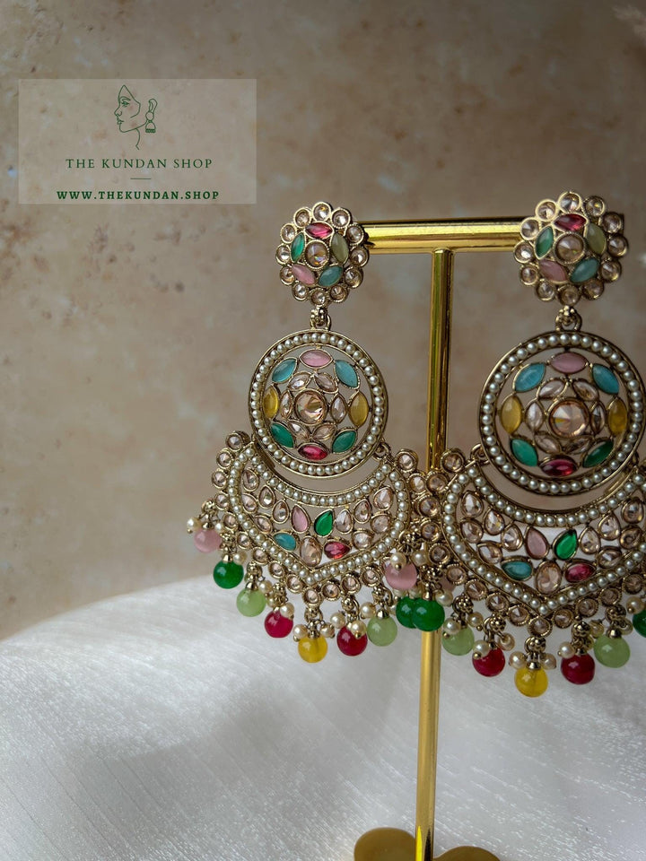 Proven in Polki Earrings THE KUNDAN SHOP Multi 