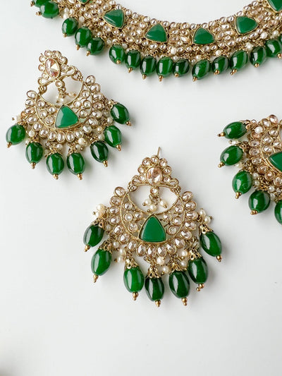 Pristine in Green Necklace Sets THE KUNDAN SHOP 