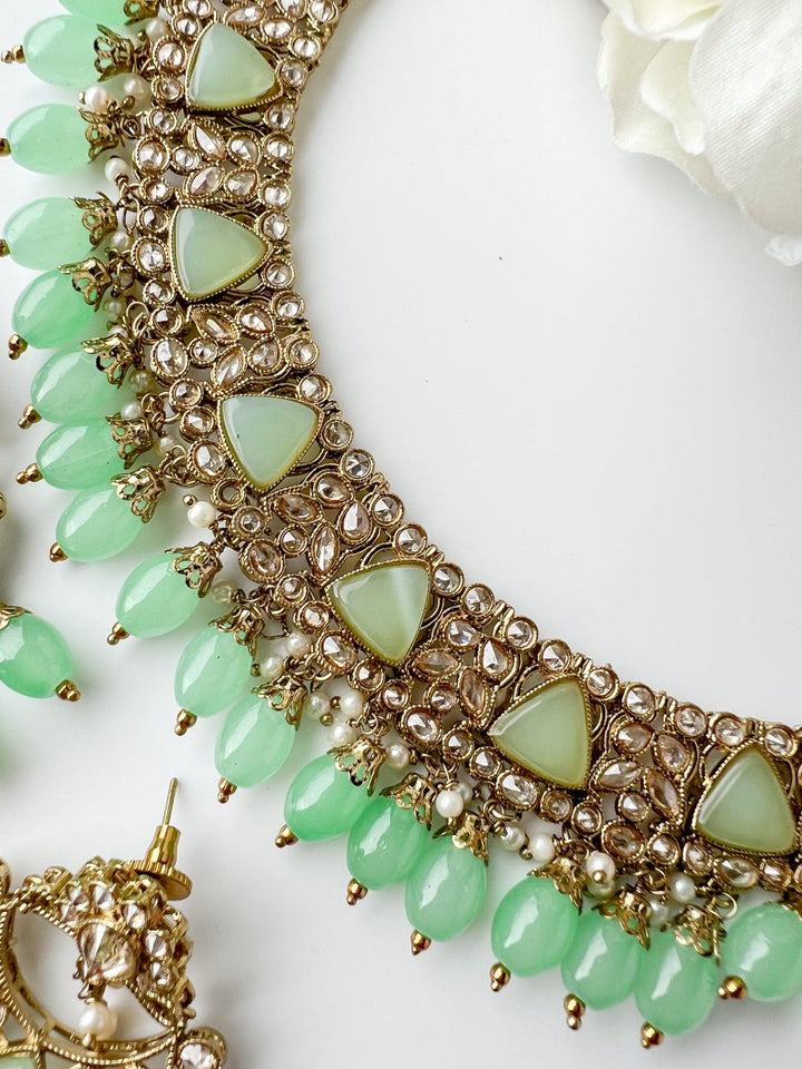 Pristine in Mint Necklace Sets THE KUNDAN SHOP 