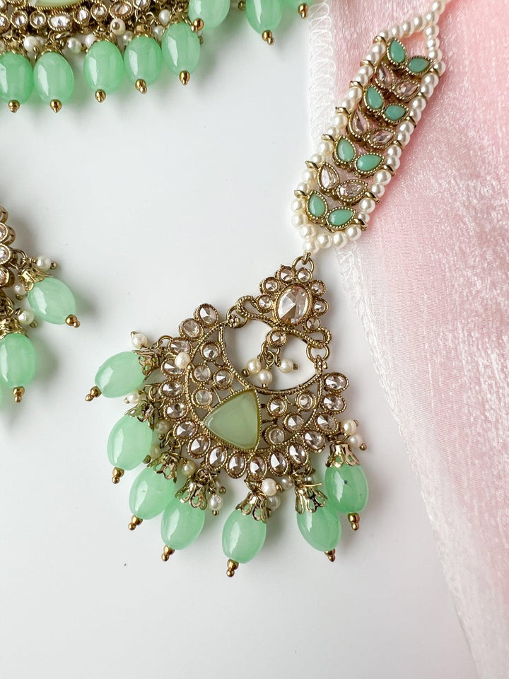Pristine in Mint Necklace Sets THE KUNDAN SHOP 