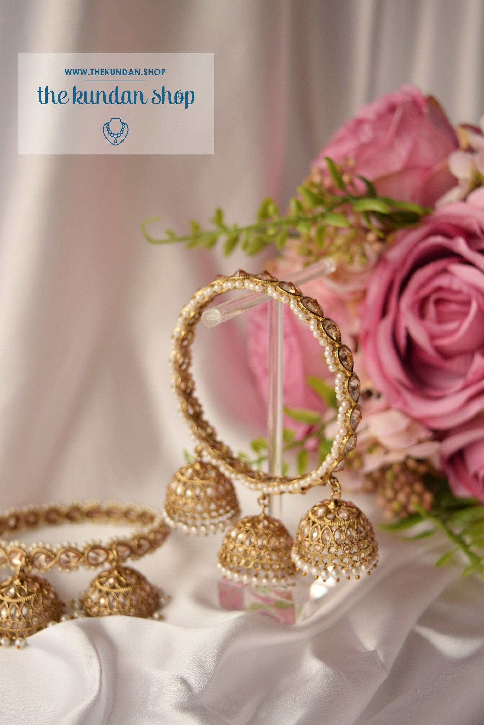 Triple Jhumki Polki Bangle Bangles THE KUNDAN SHOP 