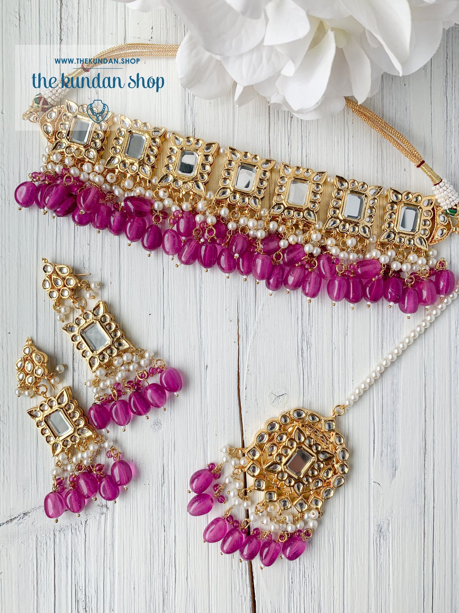 Reliance in Purple Necklace Sets THE KUNDAN SHOP 