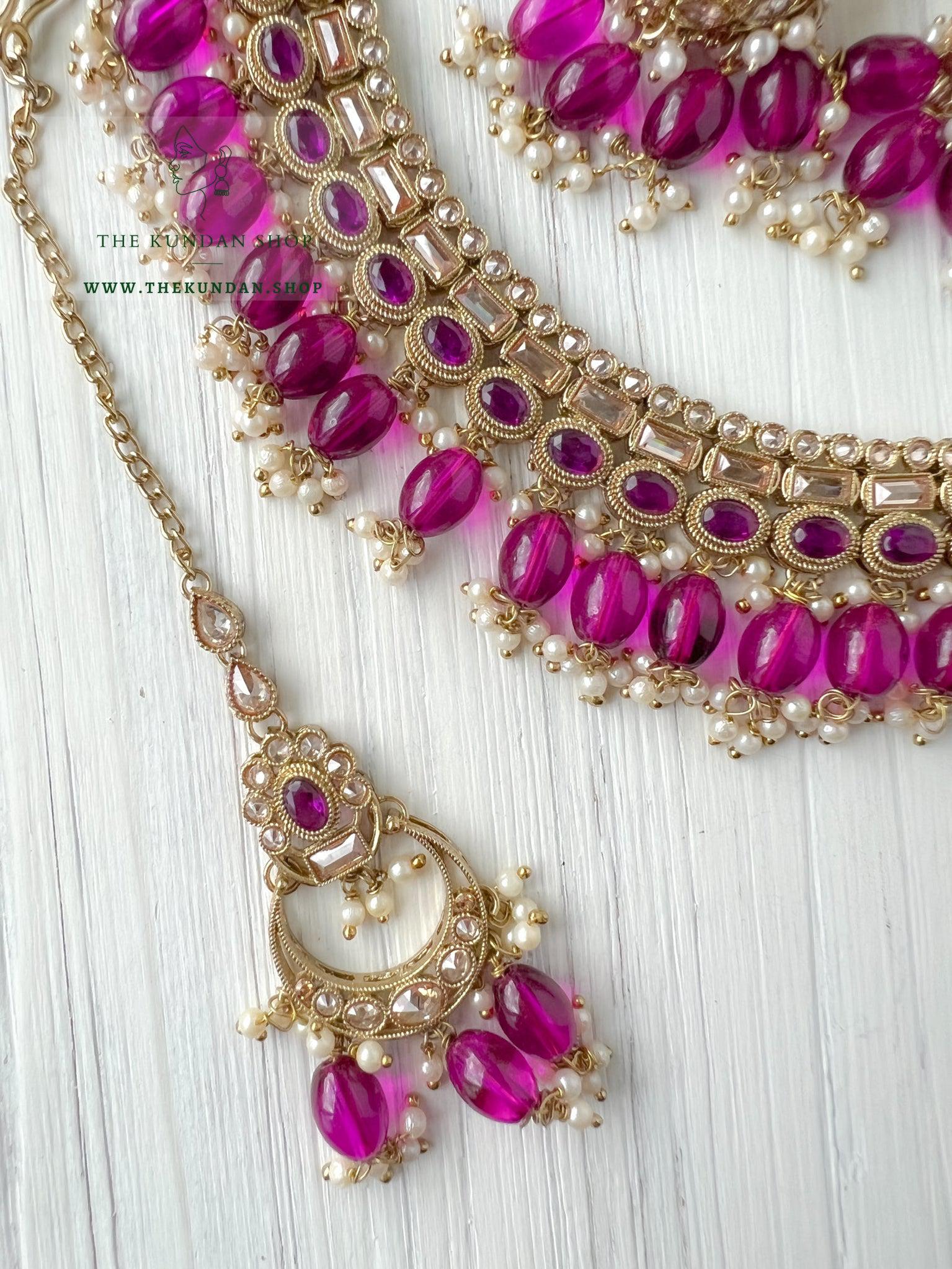 Good Intentions in Purple Necklace Sets THE KUNDAN SHOP 