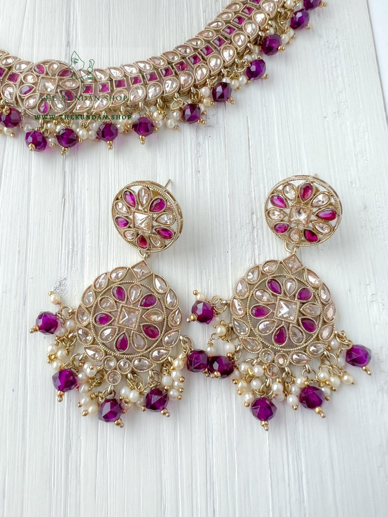 Sundown in Purple Necklace Sets THE KUNDAN SHOP 