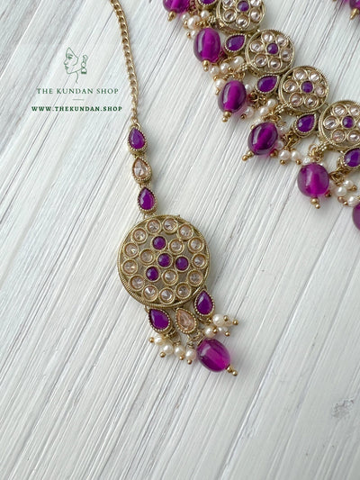 A Nice Touch in Purple Necklace Sets THE KUNDAN SHOP 