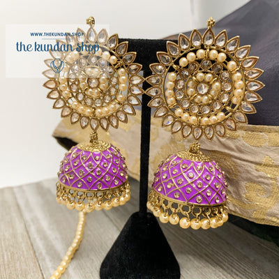 Starry Night, Earrings + Tikka - THE KUNDAN SHOP