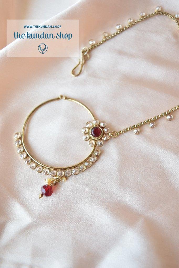 Sensible Bridal Set in Ruby Necklace Sets THE KUNDAN SHOP 