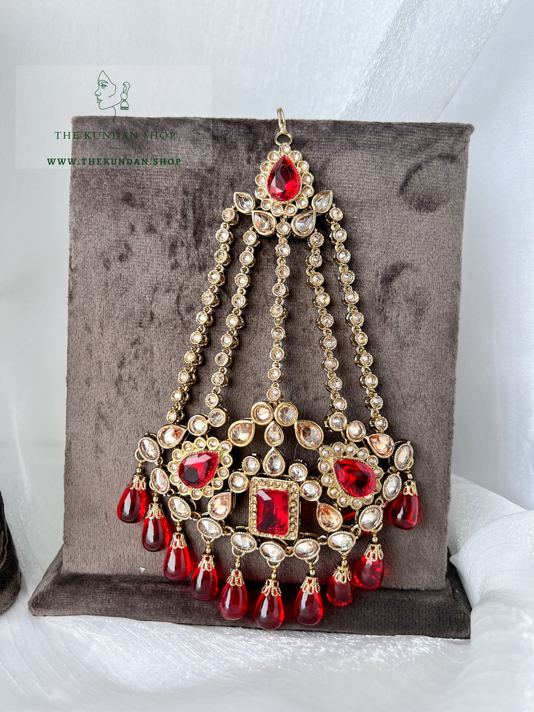 Fearless in Red Necklace Sets THE KUNDAN SHOP 