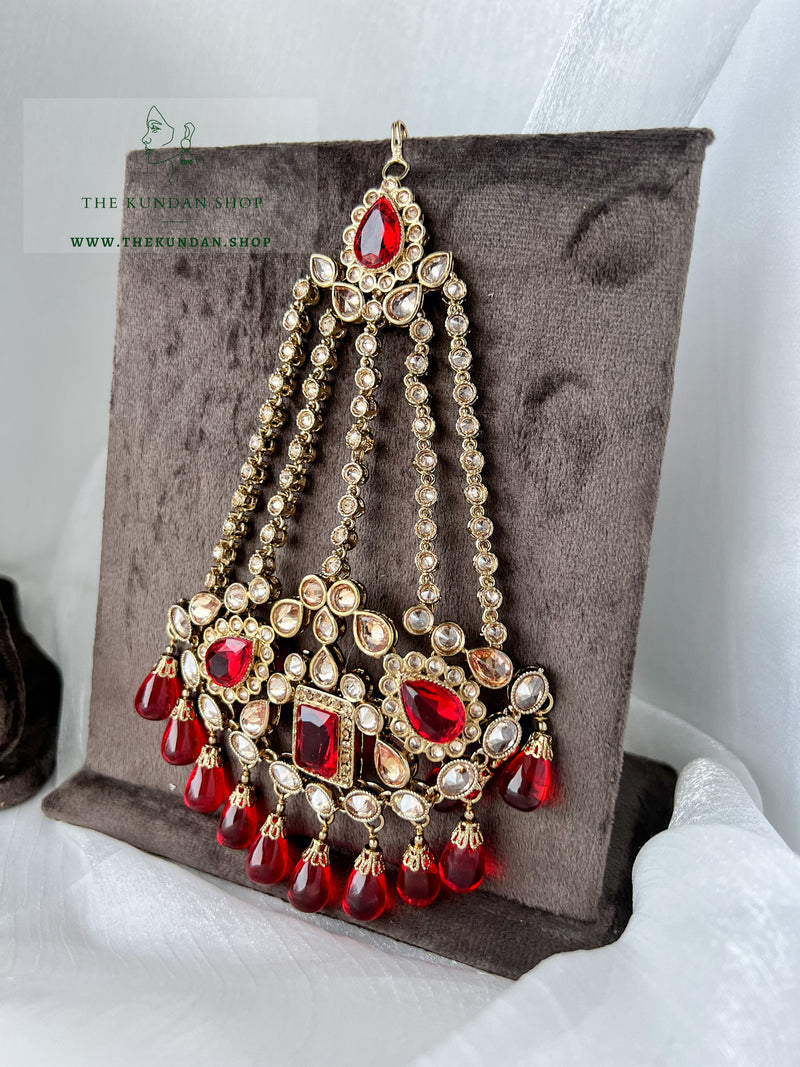 Fearless in Red Necklace Sets THE KUNDAN SHOP 