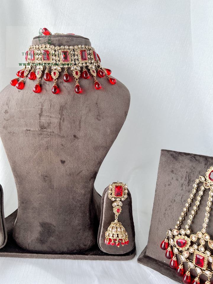 Fearless in Red Necklace Sets THE KUNDAN SHOP 