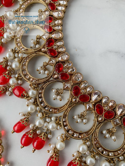 Miracle in Red Necklace Sets THE KUNDAN SHOP 