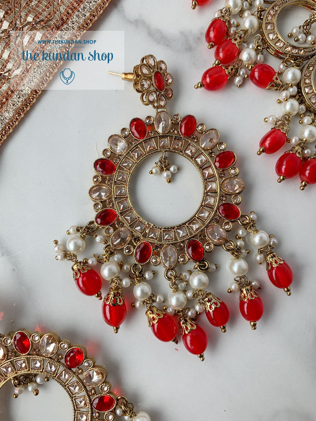 Miracle in Red Necklace Sets THE KUNDAN SHOP 