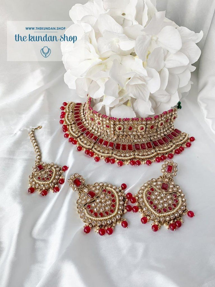 Defined in Ruby Necklace Sets THE KUNDAN SHOP 