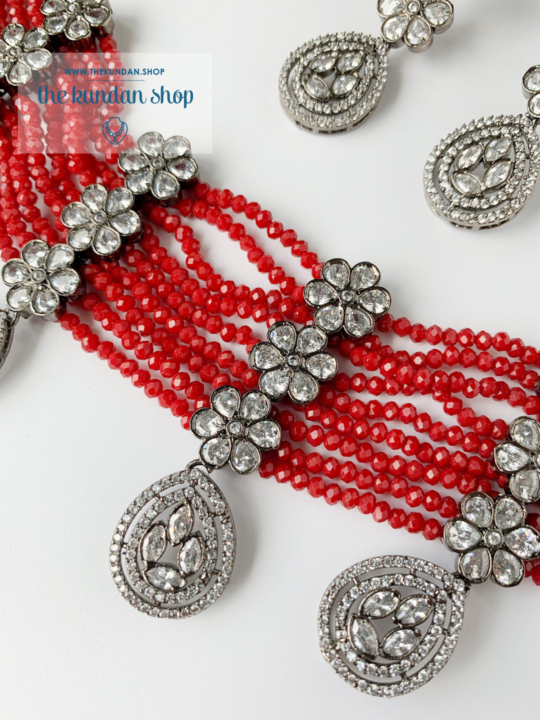 Posh in Red Necklace Sets THE KUNDAN SHOP 