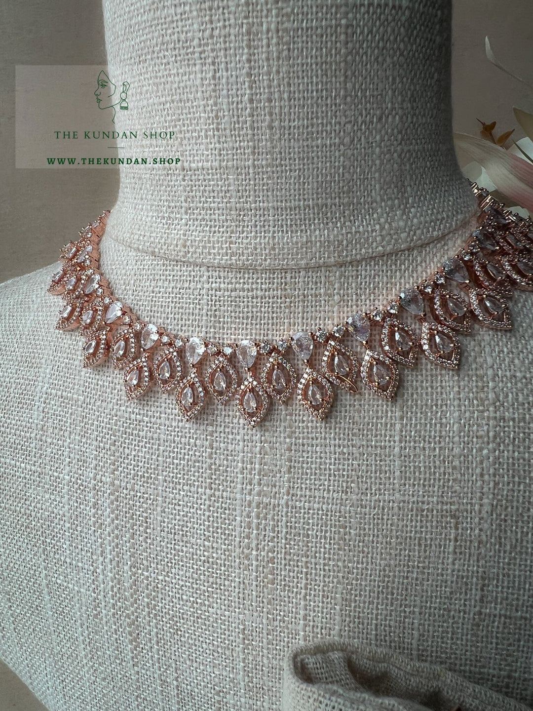 Fine Selection in Rose Gold Necklace Sets THE KUNDAN SHOP 