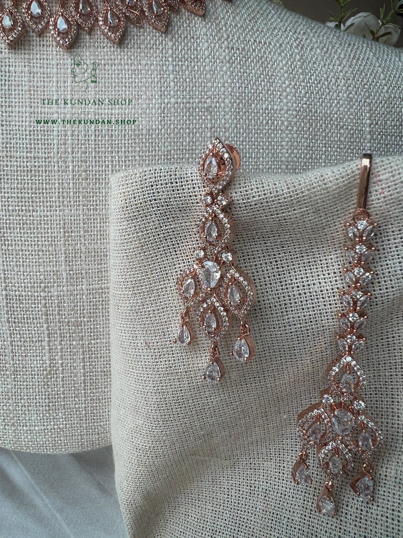 Fine Selection in Rose Gold Necklace Sets THE KUNDAN SHOP 