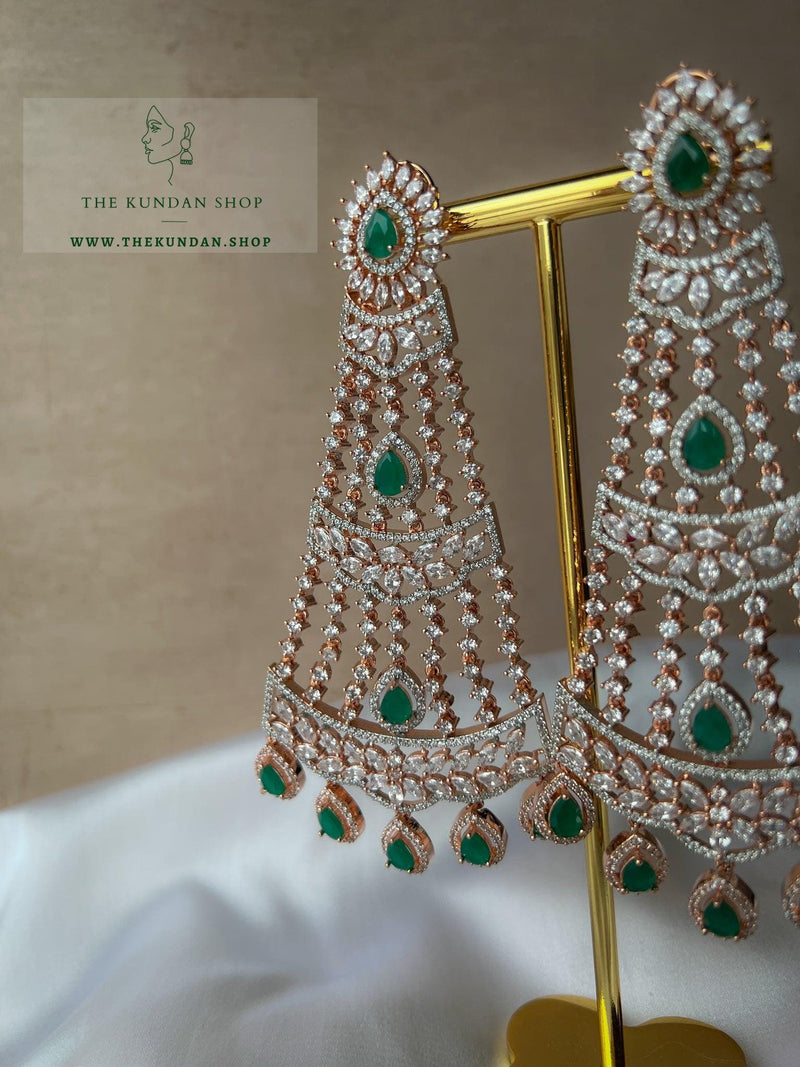Late Nights in Rose Gold Earrings THE KUNDAN SHOP 