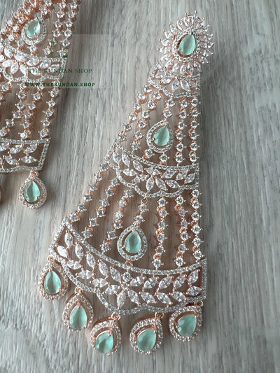 Late Nights in Rose Gold Earrings THE KUNDAN SHOP 