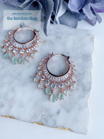 The Dainty Waali in Rose Gold Earrings THE KUNDAN SHOP Mint 