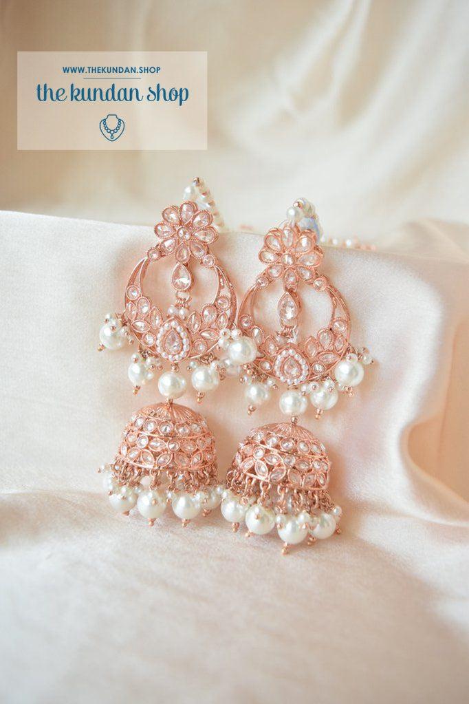 Sensible Bridal Set in Rose Gold Full Bridal Set THE KUNDAN SHOP 