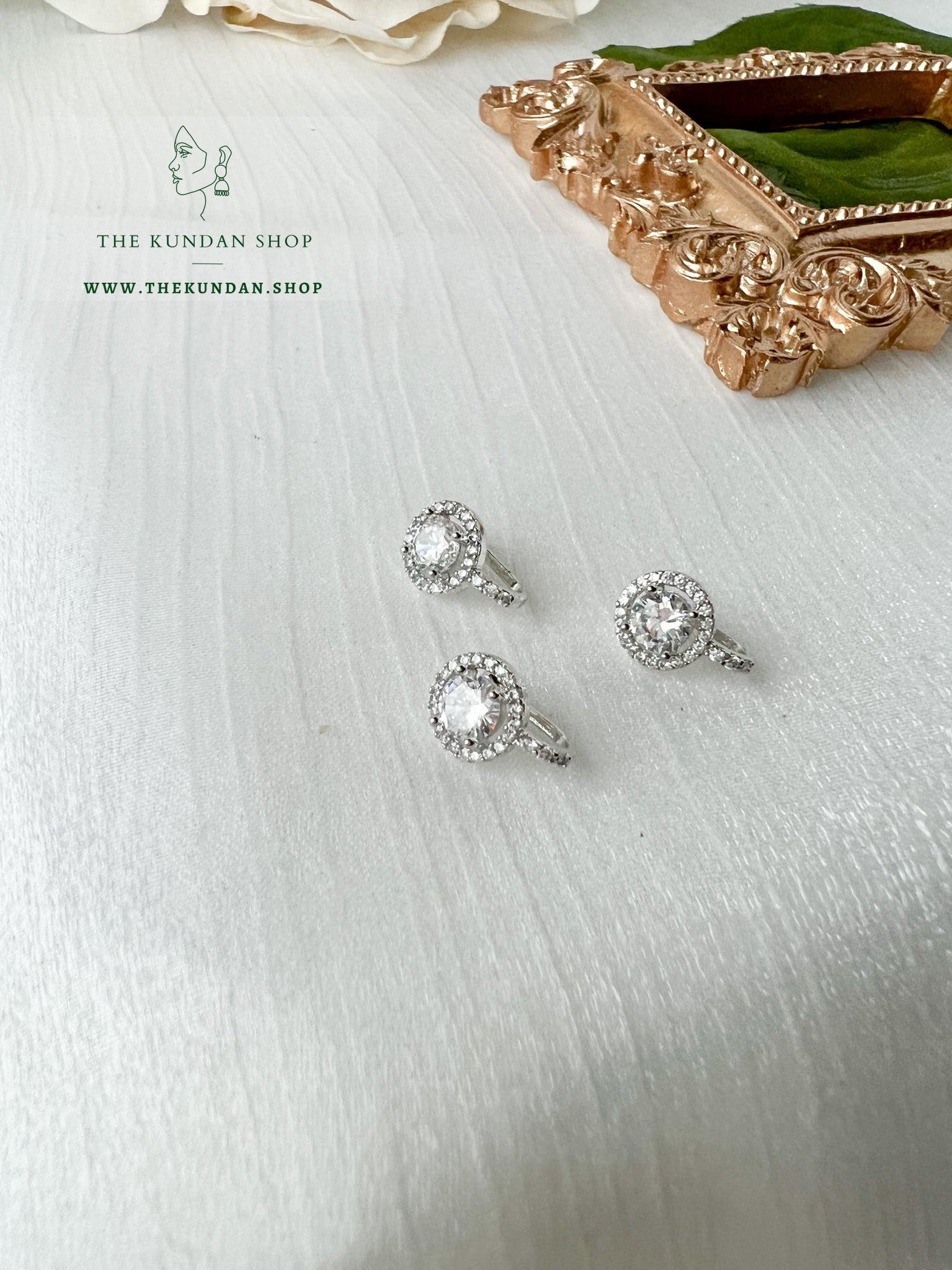 Round Halo - Non Pierced Nose Pin Naath THE KUNDAN SHOP 