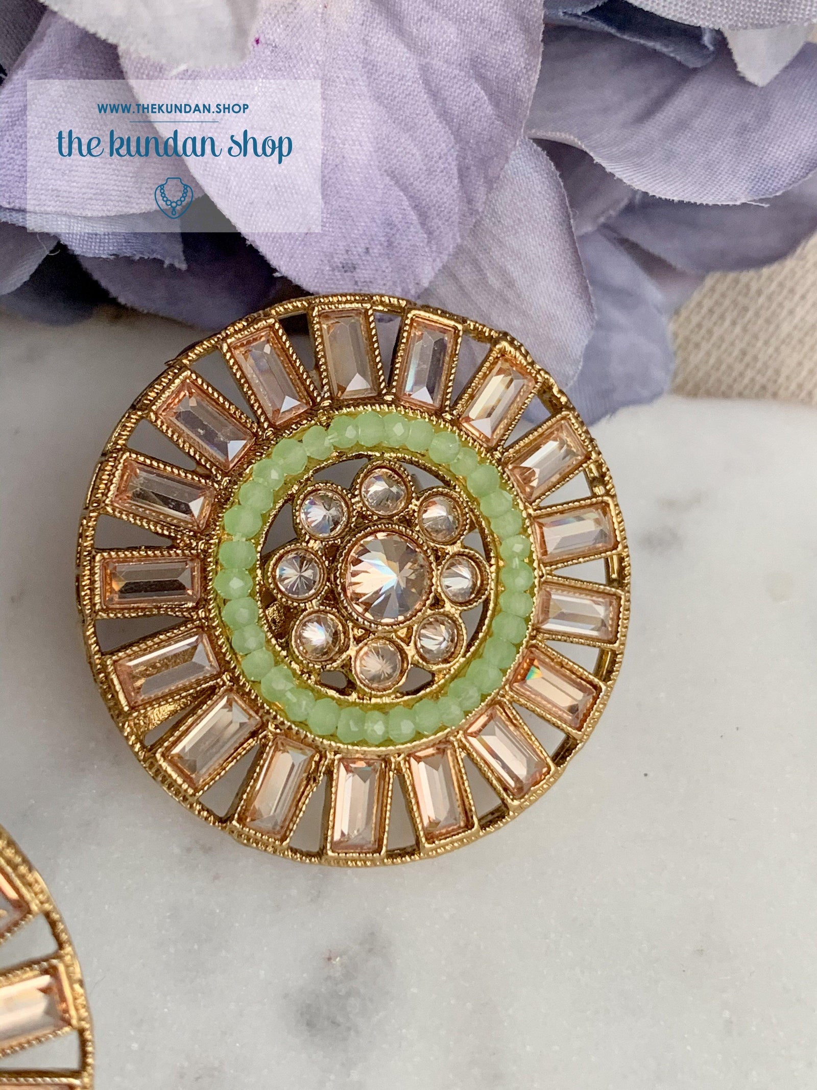 Around in Stars Ring Ring THE KUNDAN SHOP Mint 