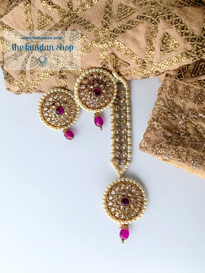 Summer of Love Tikka Set, Earrings + Tikka - THE KUNDAN SHOP