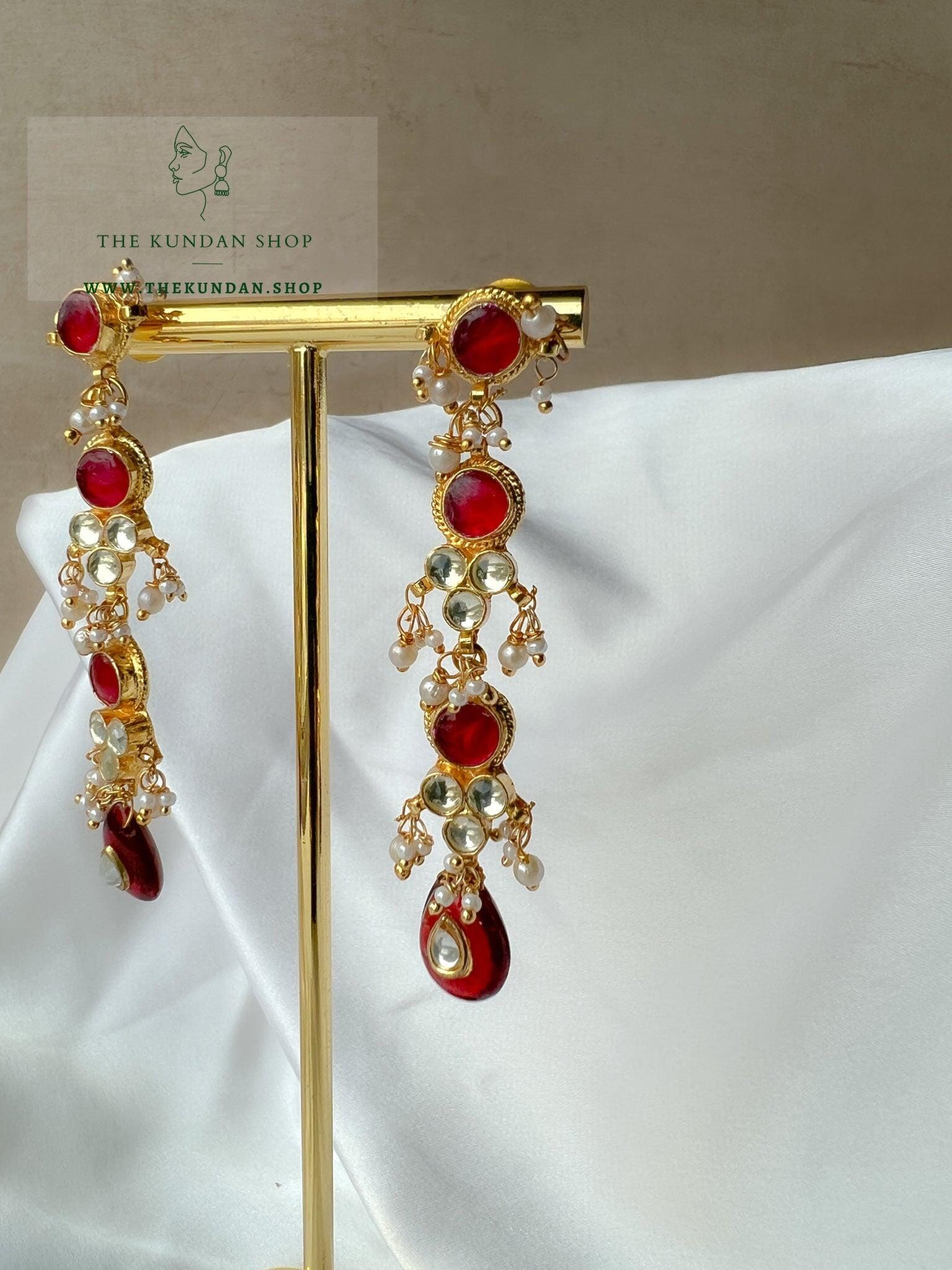 Round Kundan Drop Earrings THE KUNDAN SHOP 