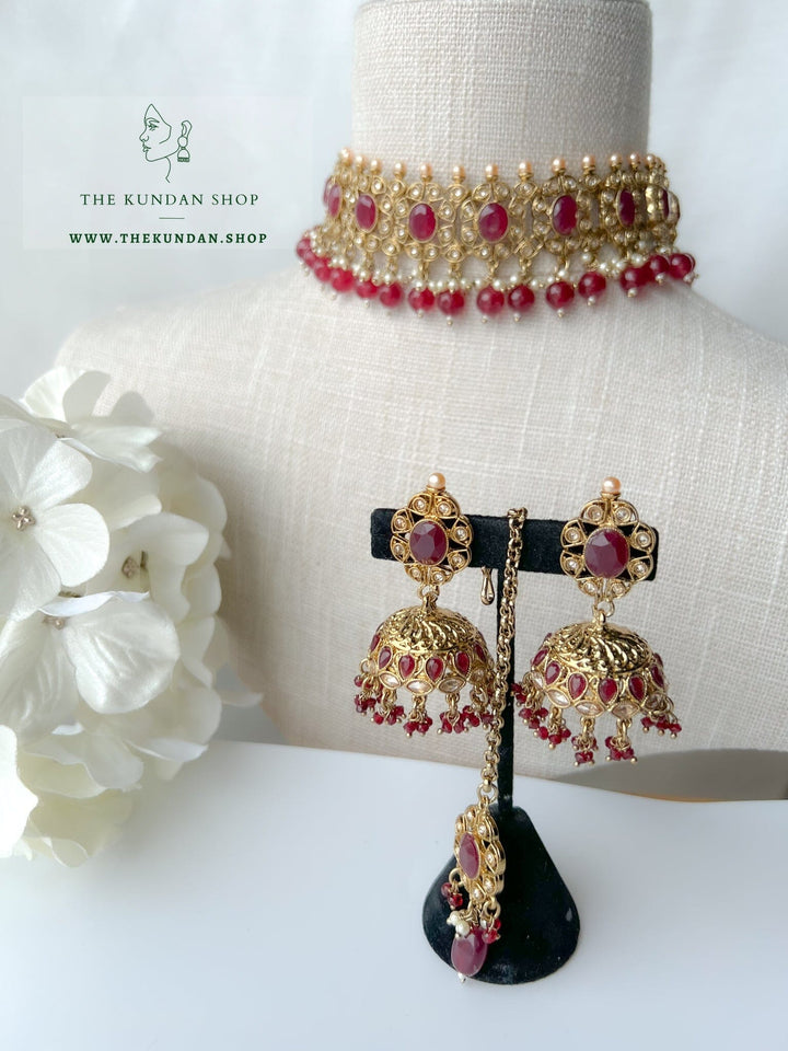 Reunite in Ruby Necklace Sets THE KUNDAN SHOP Small Bead 