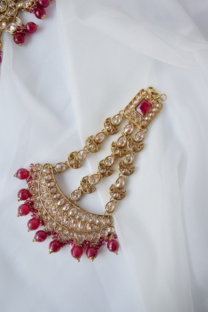 Logic in Ruby Full Bridal Set THE KUNDAN SHOP 