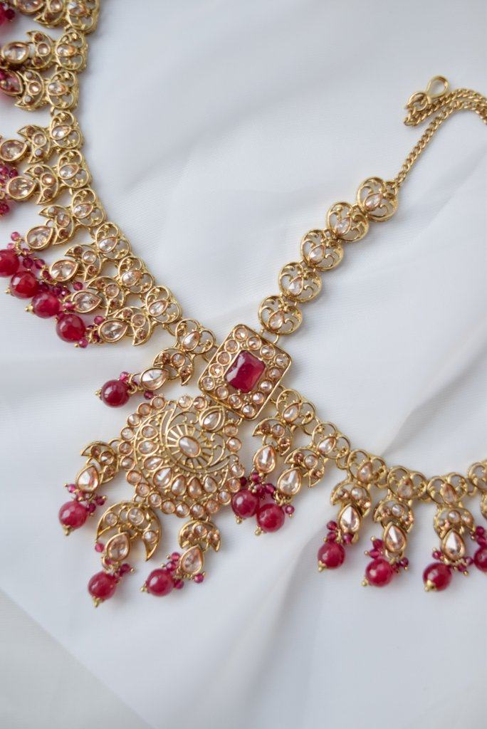 Logic in Ruby Full Bridal Set THE KUNDAN SHOP 