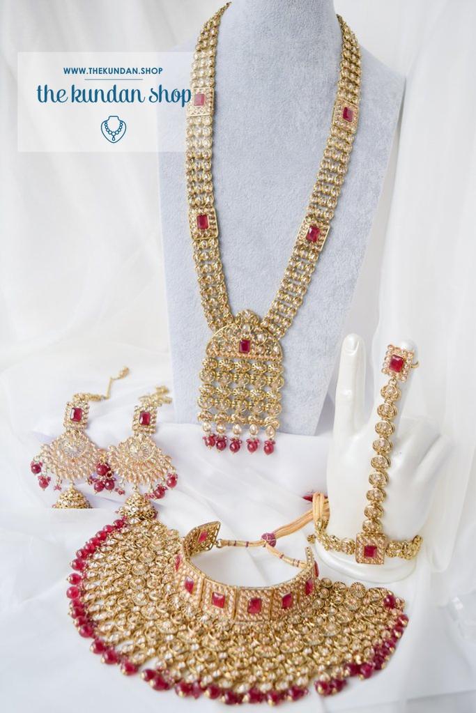 Logic in Ruby Full Bridal Set THE KUNDAN SHOP 