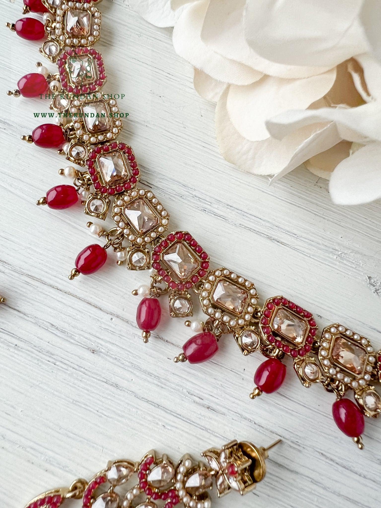 Keen in Polki in Ruby Necklace Sets THE KUNDAN SHOP 