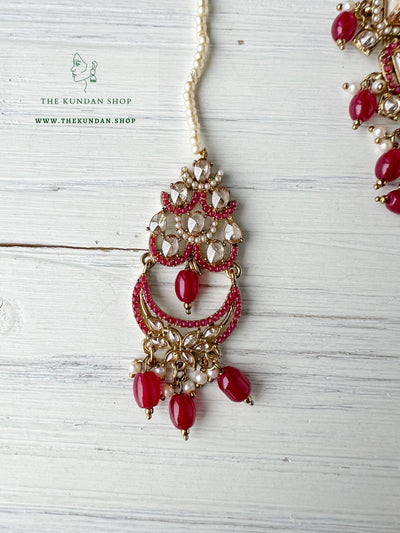 Keen in Polki in Ruby Necklace Sets THE KUNDAN SHOP 