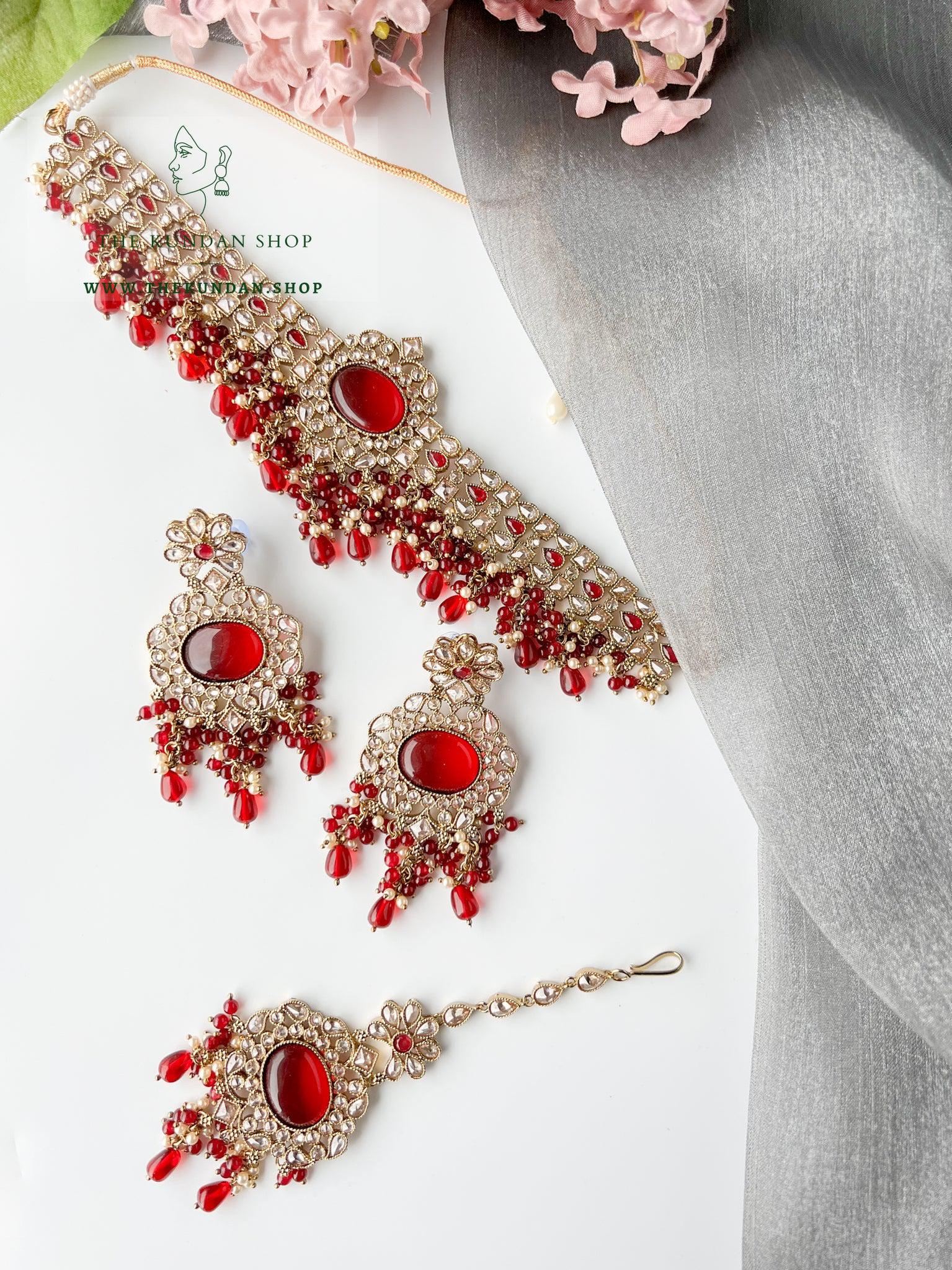 Wishful Polki in Ruby Necklace Sets THE KUNDAN SHOP 