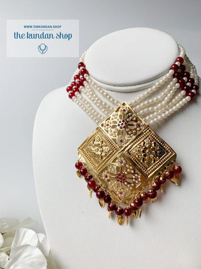 Giddha Night in Ruby Necklace Sets THE KUNDAN SHOP 