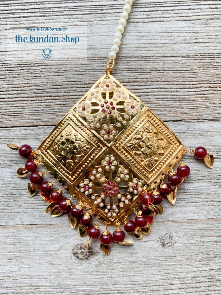 Giddha Night in Ruby Necklace Sets THE KUNDAN SHOP 