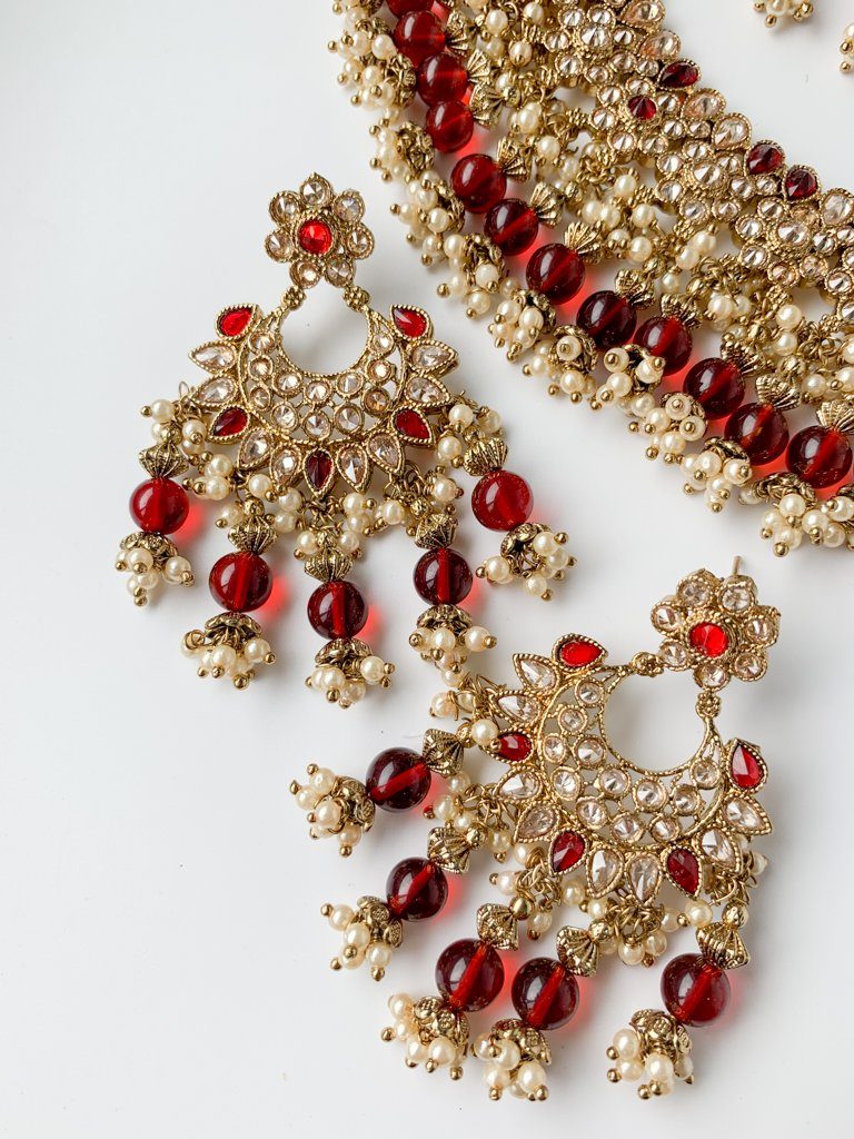 Moderate in Ruby Necklace Sets THE KUNDAN SHOP 