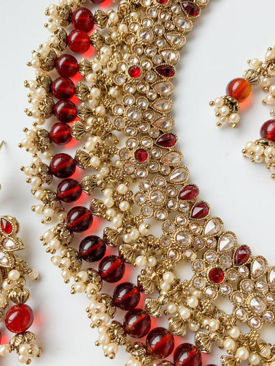 Moderate in Ruby Necklace Sets THE KUNDAN SHOP 