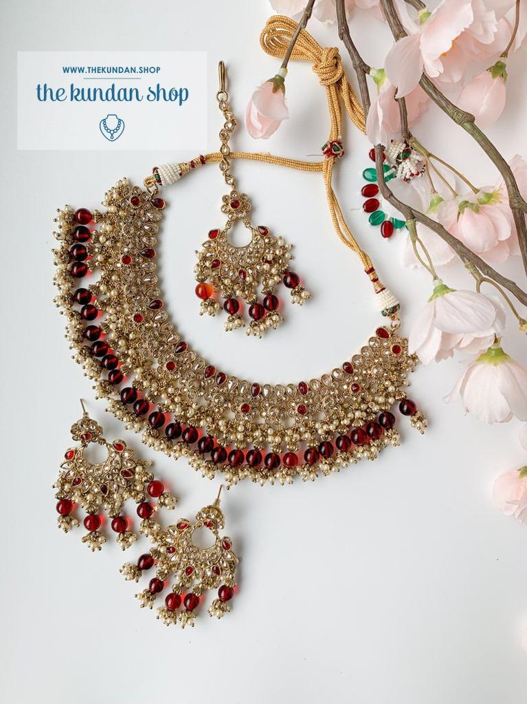 Moderate in Ruby Necklace Sets THE KUNDAN SHOP 