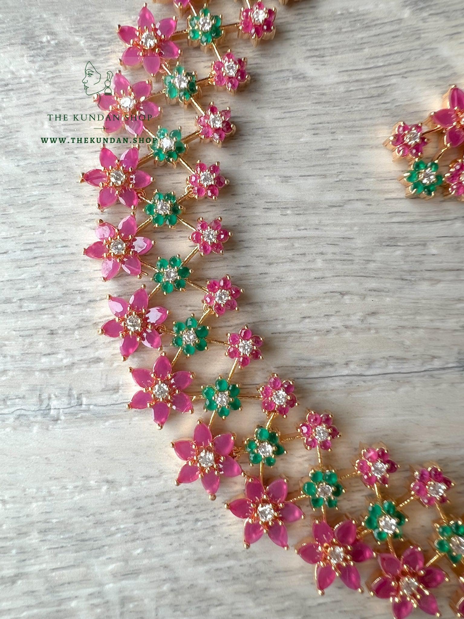 Undeniable 2.0 in Ruby & Emerald Necklace Sets THE KUNDAN SHOP 