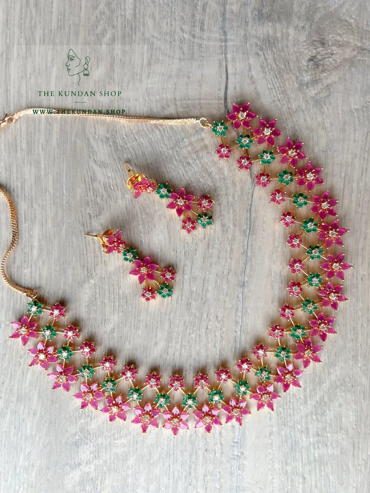 Undeniable 2.0 in Ruby & Emerald Necklace Sets THE KUNDAN SHOP 