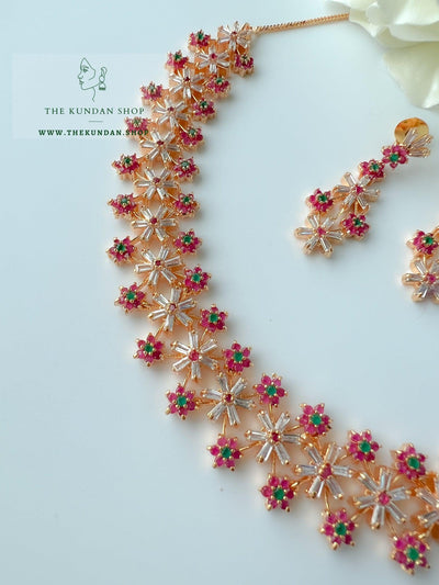Undeniable in Ruby & Green Necklace Sets THE KUNDAN SHOP 