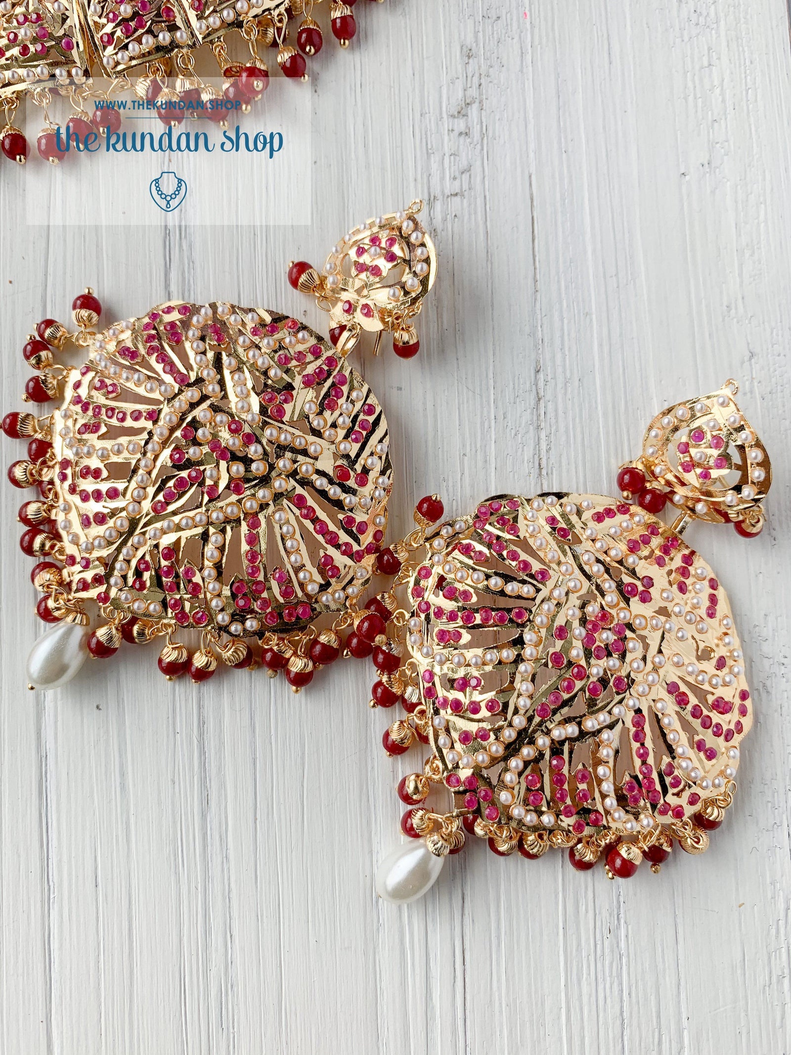 Deliverance in Ruby Necklace Sets THE KUNDAN SHOP 