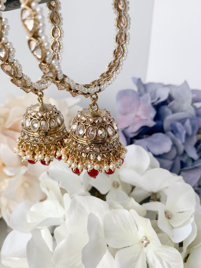 Single Ruby Jhumki Bangle Bangles THE KUNDAN SHOP 